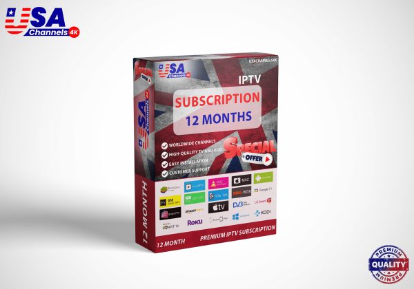 USACHANNELS4K 12 Month IPTV subscription box with premium offer – stream 20,000+ live TV channels and 5,000+ on-demand movies and shows in HD and 4K.